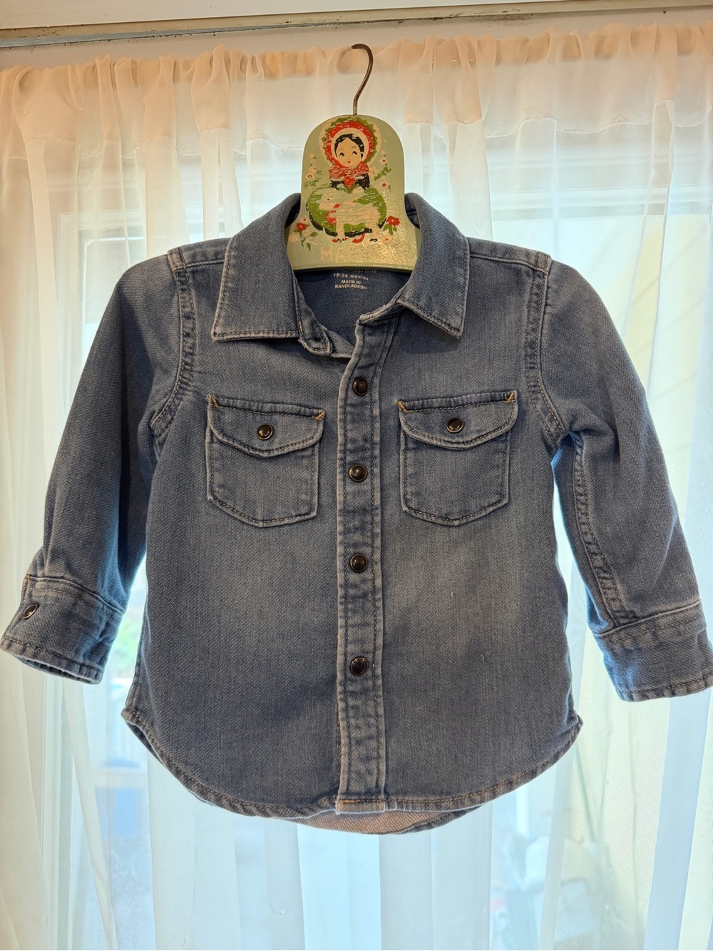 Light Blue Kids Denim Button-Front shirt/jacket